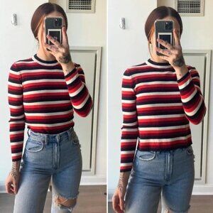 Whistles Wool Stripe Sweater Top
